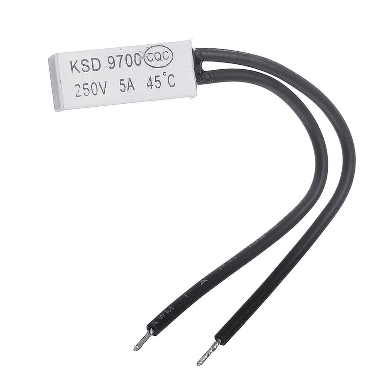 20pcs Normal Open KSD9700 250V 5A 45 Plastic Thermostatic Temperature Sensor Switch NO