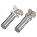 Drillpro 1/2 Inch Shank Wood Double Finger Router Bit Woodworking 2 Flutes Milling Cutter