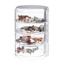 4 Layers Rotary Jewelry Storage Box Organizer Portable Earring Ring Display Case Holder