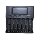 LiitoKala Lii-S6 18650 3.7V Lithium Charger 6 Slots LCD Screen Display Smartest Battery Charger US/EU Plug