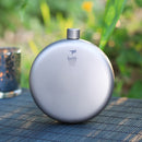Keith Ti9302 Titanium 150ml Portable Hip Flask Round Flat Bottle Outdoor Camping Tableware