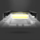 WARSUN COB 4Modes IPX5 USB Rechargeable 20CM Sensor Fishing Headlamp Outdoor Portable Lightweight Clip-On Fishing Lamp-Black