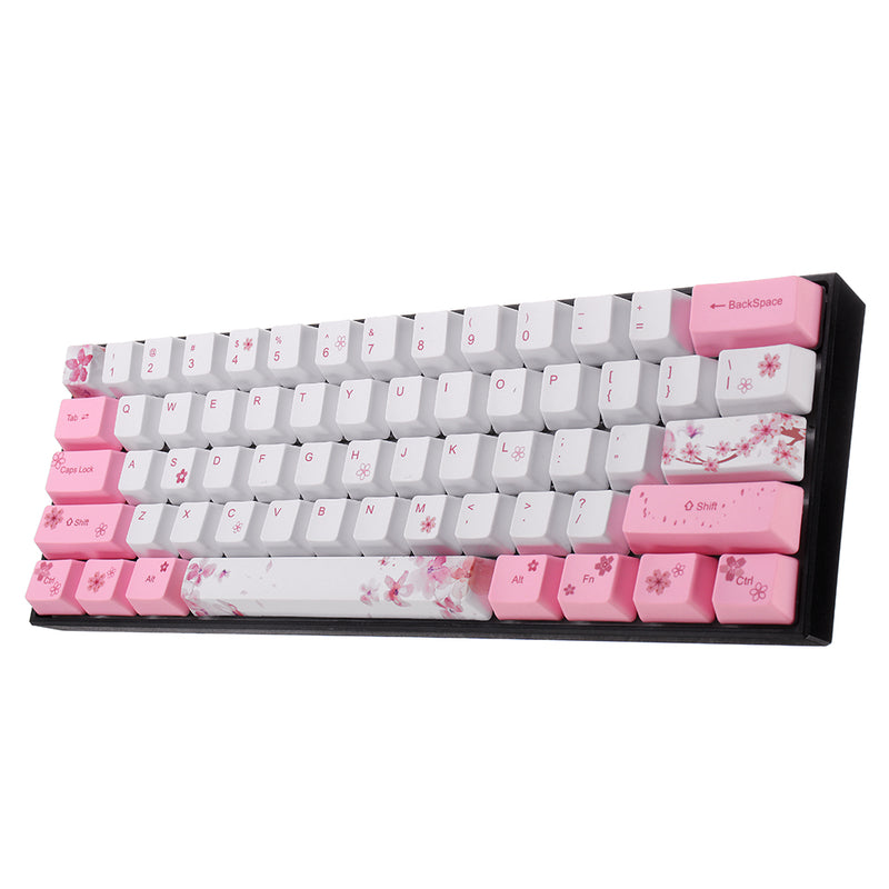 OEM Profile PBT Sublimation Sakura Keycap for 60% Anne pro 2 Royal Kludge RK61 Geek GK61 GK64 Mechanical Keyboard
