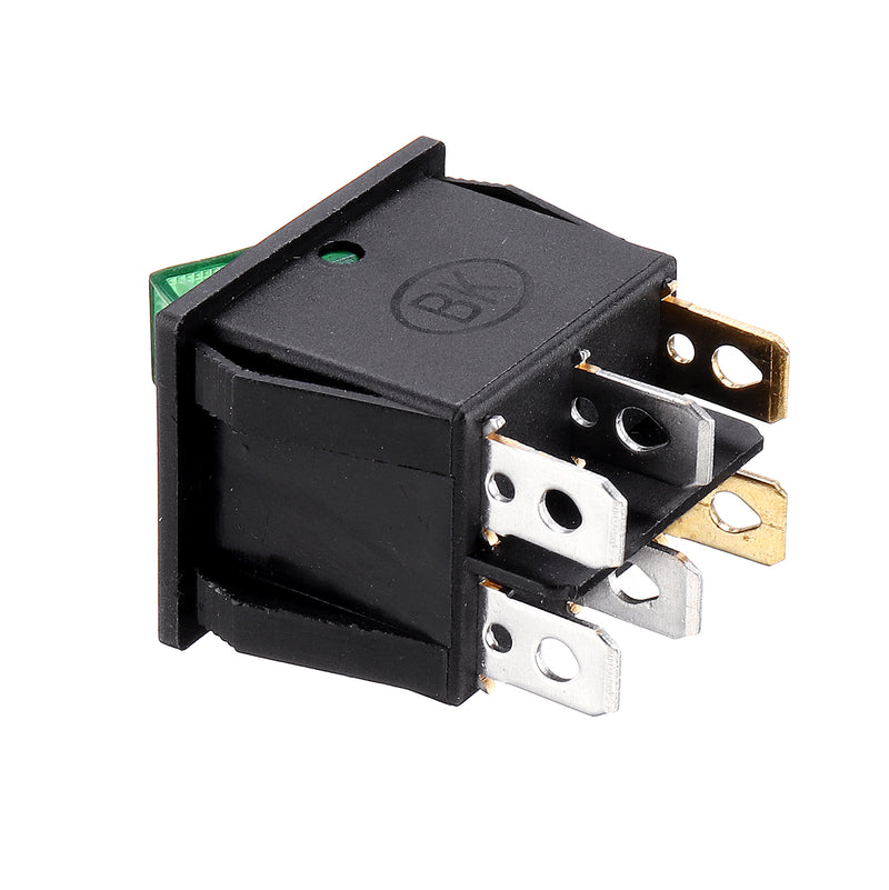 Rocker Switch Red Green Kcd3 Dual 6-pin With Light for Electrical Products Car Motorcycle TV Treadmill Coffee Pot Water Dispenser