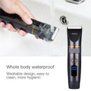 RIWA RE-6501 Rechargeable Hair Clipper Titanium Ceramic Blade Razor Beard Trimmer Shaver Barber Electric Haircutting LED Display