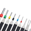18pcs Car Plug Circuit Board Wire Harness Terminal Extraction Pick Connector Crimp Pin Back Needle Removal Tool