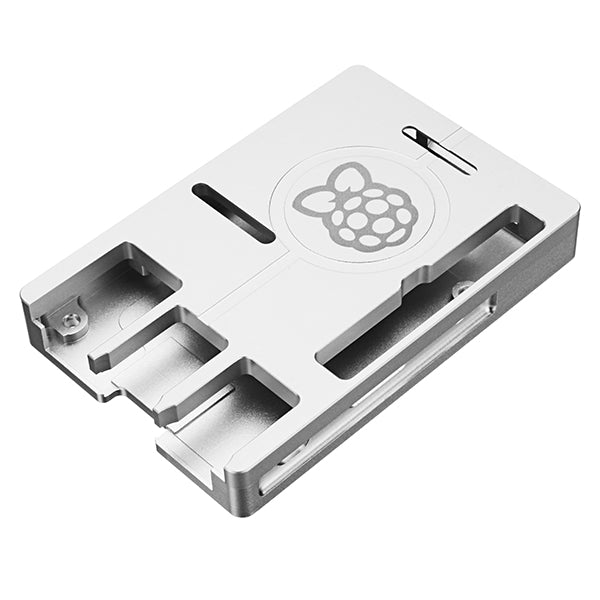 Ultra-thin Silver Aluminum Alloy CNC Case Portable Box Support GPIO Ribbon Cable For Raspberry Pi 3