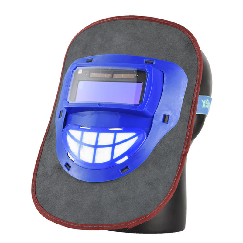 Auto Darkening Cowhide Welding Helmet Mask Welders Helmet Grinding Function Grey