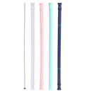 KCASA Foldable Silicone Straw Set Food-Grade Silicone Straw With Straw Brush Easy-To-Clean Straw Box Set Portable Drinkware