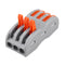 Excellway 3Pin Wire Docking Connector Termainal Block Universal Quick Terminal Block SPL-3 Electric Cable Wire Connector Terminal 0.08-4.0mm