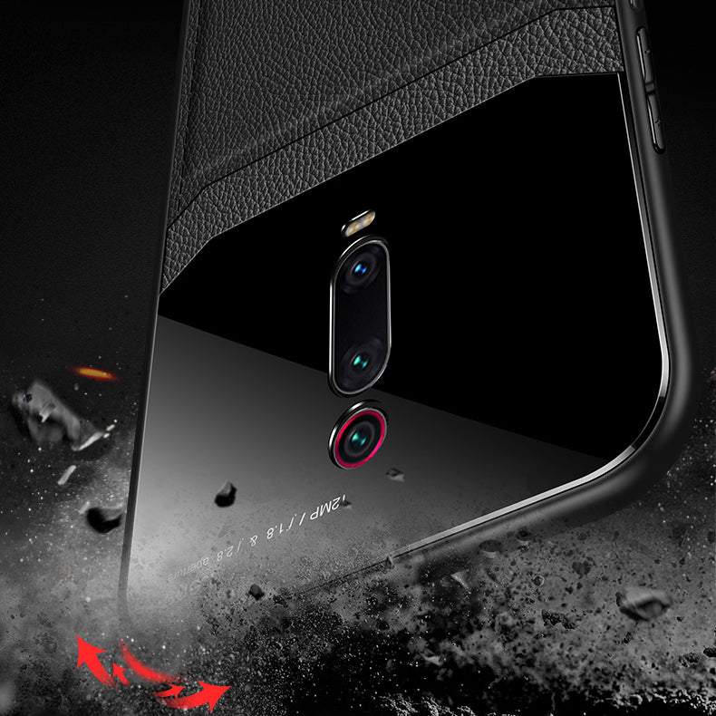 Bakeey Luxury Business PU Leather Mirror Glass Shockproof Protective Case for Xiaomi Mi9T / Xiaomi Mi 9T pro / Xiaomi Redmi K20 / Redmi K20 PRO