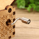 Hand Crank Collectible Music Box Engraved Wooden Box Theme Toys Birthday Craft Gifts