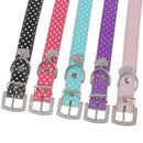 PU Leather Dog Collars Diamante Collar