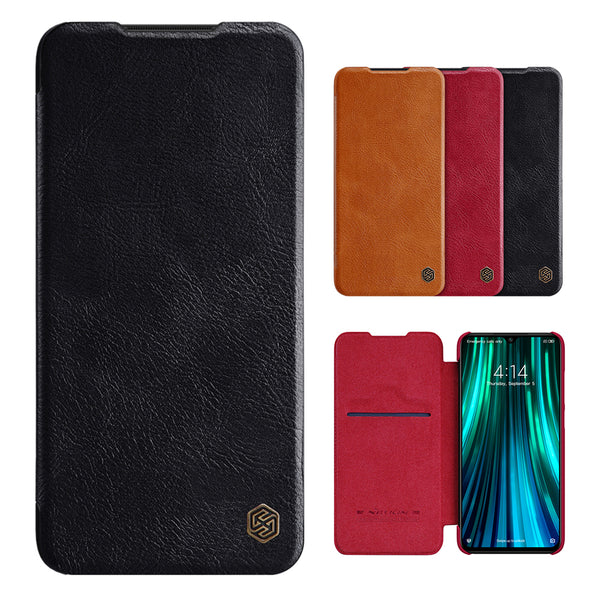 NILLKIN Flip Shockproof Card Slot Holder Full Cover PU Leather Vintage Protective Case for Xiaomi Redmi Note 8 pro