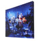40 x 30cm Operated LED Christmas Santa Ride White Horse on Street Xmas Canvas Print Wall Art