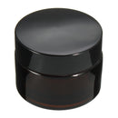 30mL Brown Amber Glass Small Jar Round Empty Black Lid Cream Balm Jar Container