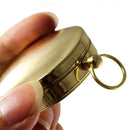 Outdoor Portable Brass Pocket G50 Copper Golden Compass Luminous Navigation Flip