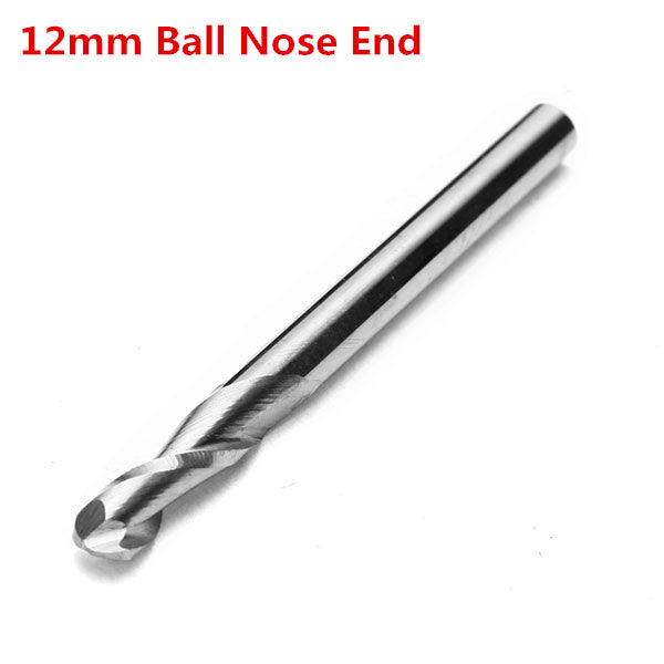 1/8 Inch Shank Ball Nose End Mill 2 Flute 12mm Carbide CNC Cutting Tool