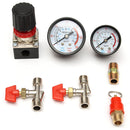 120PS Air Compressor Pressure Valve Switch Manifold Relief Regulator Gauge