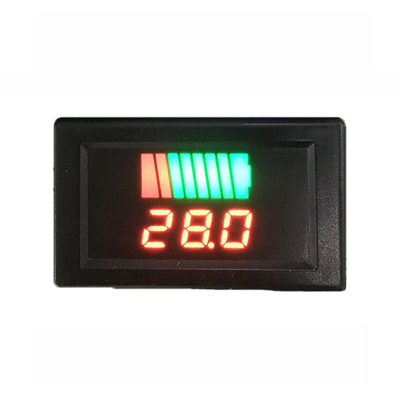 3pcs 12-60V Car Lead Acid Battery Charge Level Indicator Battery Tester Lithium Battery Capacity Meter Dual Red LED Tester Digital Voltmeter
