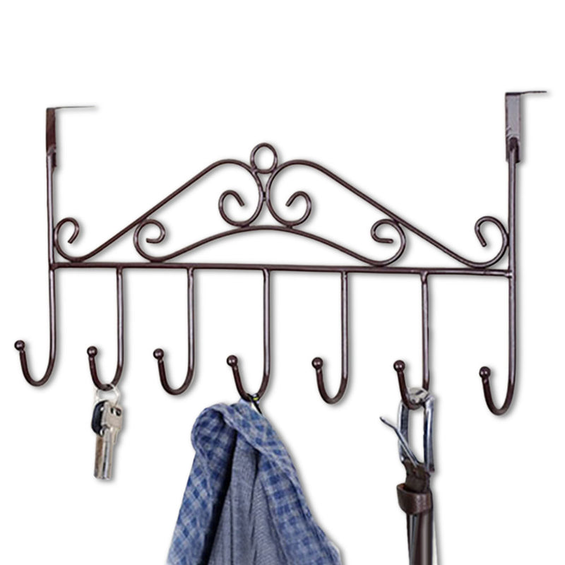 European Door Back  Hanger Hanging Rack Holder Hook For Bag Towel Coat Clothes Hat Iron Decorative 5 Hooks
