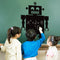 New 70X50CM Blackboard Black Robot Wall Sticker Home Decoration