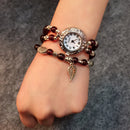 National Style Circular Small Dial Women Simple Vintage Bracelet Watch Quartz Watch