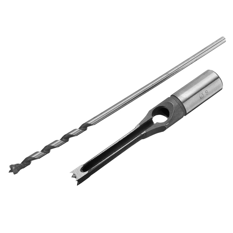 6.4/8/9.5/12.7mm Square Hole Mortiser Drill Bit Mortising Chisel Auger HSS Twist Drill Woodworking Tool