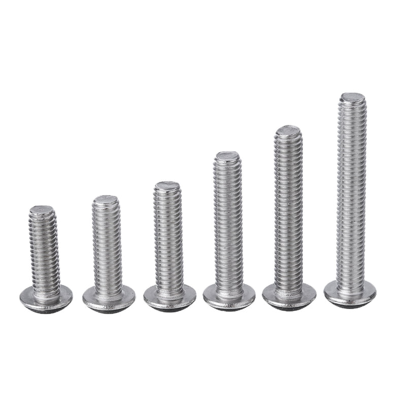 Suleve M5SH7 165Pcs M5 Hex Socket Button Head Screw 304 Stainless Steel Bolt Assortment Set