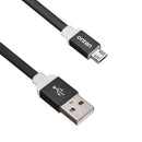 Onten OTN 7287 Black Lightning to Micro USB flat cable for Android devices Aluminum Alloy Shell