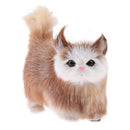 Cute Cat Lifelike Miaow Simulation Kitty Stuffed Plush Toy Realistic Home Desk Decoration