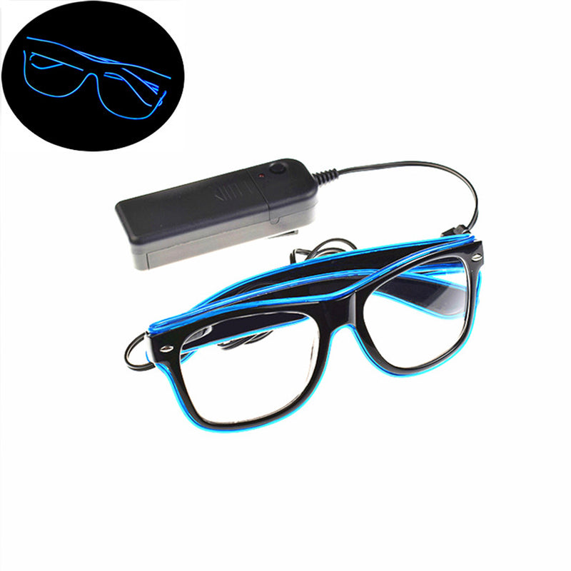 LED Flashing Sunglasses EL Wire Glasses Glow Party Nightculb Festival Eyewear