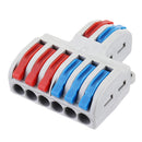 20pcs SPL-62 Two Groups of Parallel One-in and Three-out Splitter Terminal Wire Connector