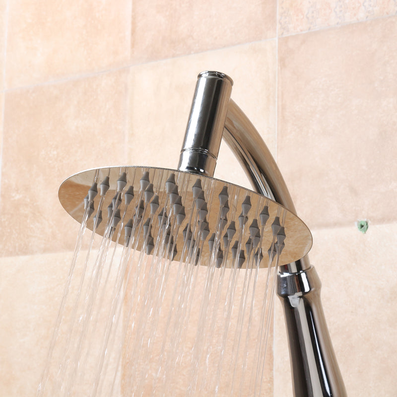 6/8" Adjustable Round High Pressure Rainfall Rain Top Shower Head Bath