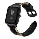 Replacement 20mm Leather Watch Band for Xiaomi Amazfit Pace Youth Smart Watch