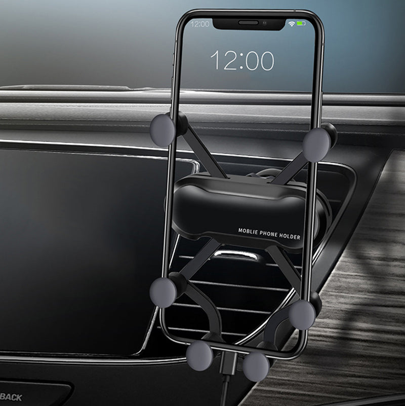 Bakeey Vertical Horizontal Gravity Linkage Automatic Lock Air Vent Car Phone Holder Car Phone Mount For 4.0-6.8 Inch Smart Phone for iPhone 11 for Samsung Xiaomi Mi 9T Xiaomi Redmi Note 8