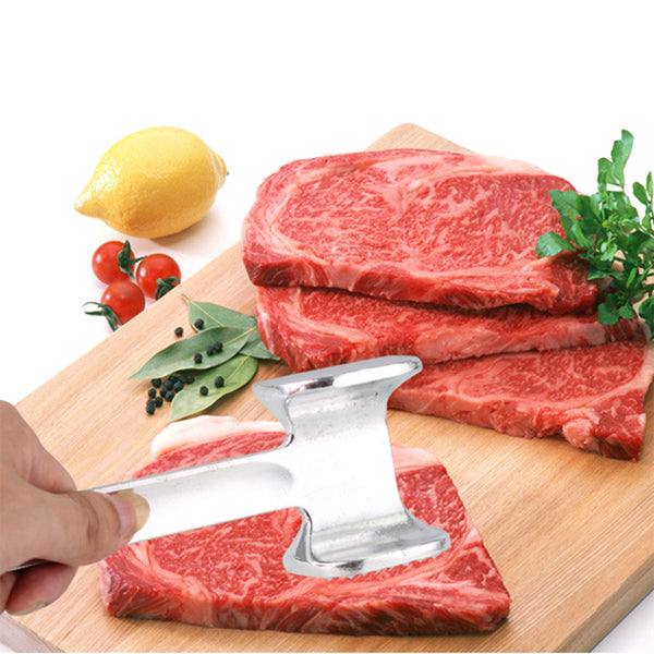 Aluminium Double Side Meat Tenderizer Meat Mallet Steak Hammer Kitchen Pounder Tool