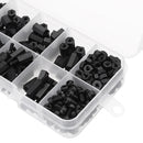 Suleve M3NH1 M3 Nylon Screw Black Hex Screw Nut Nylon PCB Standoff Assortment Kit 300pcs