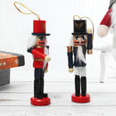 6pcs 12cm Wooden Nutcracker Doll Soldier Christmas Ornaments Xmas Gifts Decorations