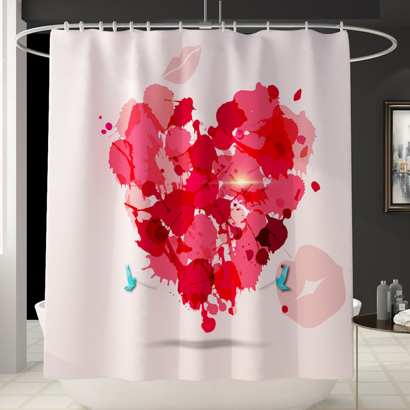 Honana 4PCS Bathroom Waterproof Shower Curtain Pedestal Rug Toilet Seat Cover Bath Mat Bathroom Decoration