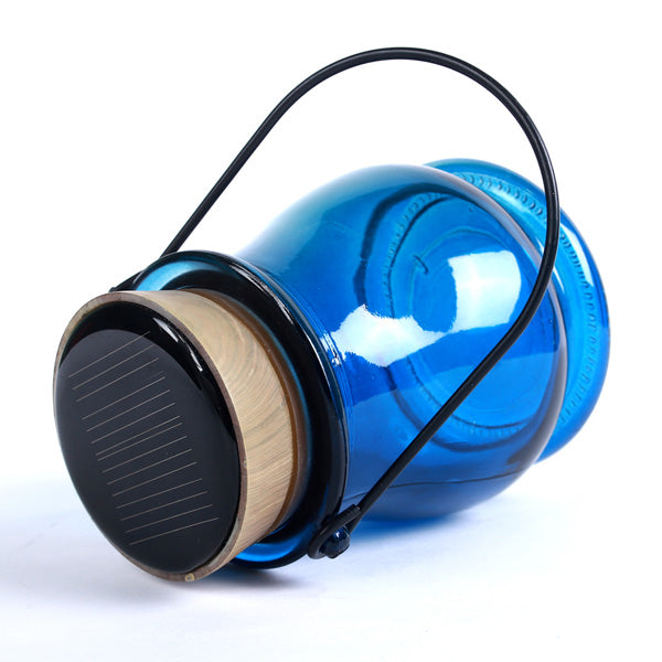 Hanging Solar Power Glass Bottle LED Light Garden Balcony Patio Waterproof Aurora Night Lamp