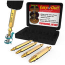 Drillpro 4Pcs Double Side Damaged Screw Bolt Extractor Drill Bits Gold Oxide Edition Stripped Screw Removers