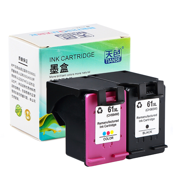 TIANSE 1 Pack 61XL 61 XL Replacement Ink Cartridge HP61 61 for HP Deskjet 1000 1050 1055 2000 2050 2512 3000 J110a J210a J310a 5530 4500 Printer Ink
