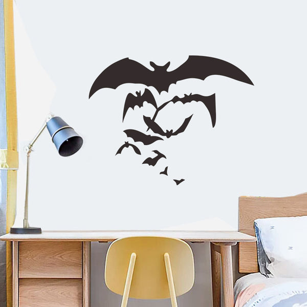 Miico FX3040 Halloween Sticker Creative Wall Sticker Bat Pattern Removable Sticker For Room Decoration