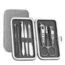Y.F.M 8pcs Stainless Steel Nail Care Clipper Pedicure Scissor Eyebrow Tweezer Manicure Set Kit