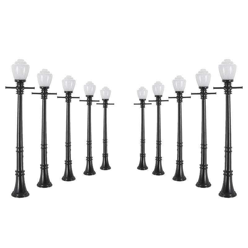 10Pcs/Set Railway Lamppost Lamps Street Light HO Scale LED Light