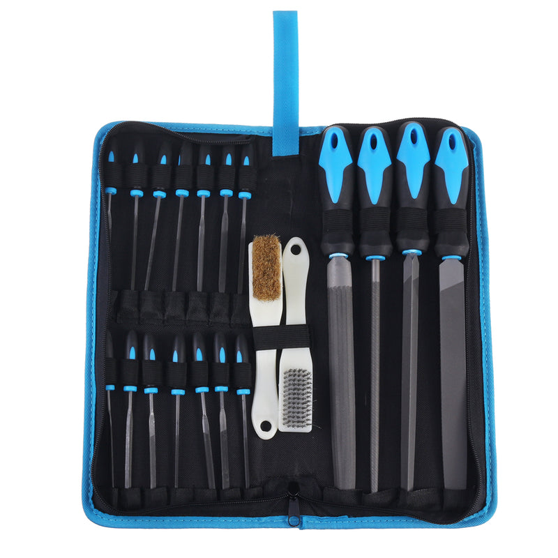 20Pcs Needle File Set Jeweler Wood Carving Steel Hand Tools Kit DIY with Bag