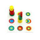 Kids Montessori Wooden Sensory Toys Baby Early Educational Development Practice Colorful Cylinder Toys Gift