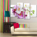 Miico Hand Painted Four Combination Decorative Paintings Botanic Phalaenopsis Wall Art For Home Decoration