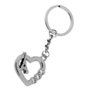 1pcs Alloy Diamante Love Eiffel Tower Shape Pendant Keyring Keychain
